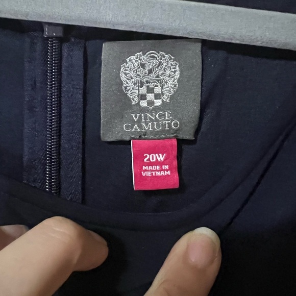 Vince Camuto Navy Blue Draped jumpsuit - Picture 2 of 4